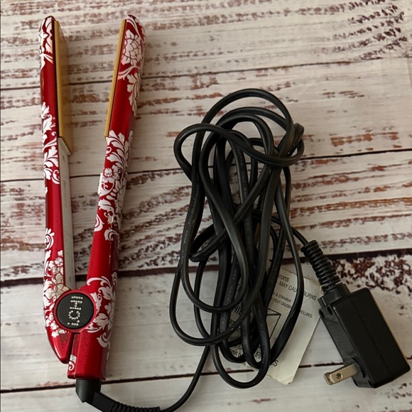 Chi Red Floral Hair Straightener Flat Iron - Picture 8 of 8